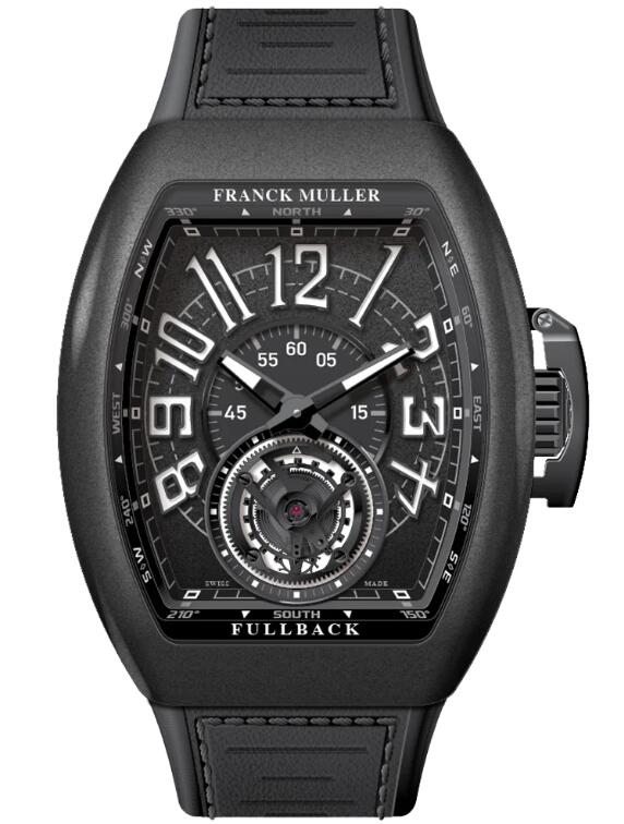 Franck Muller V45 Vanguard Fullback Tourbillon Black Titanium Replica Watch V 45 T DT LCK (NR) (TTNRMC) (NR. BLC NR)
